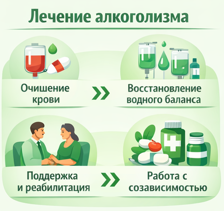 лечение алкоголизма в Костомукше этапы